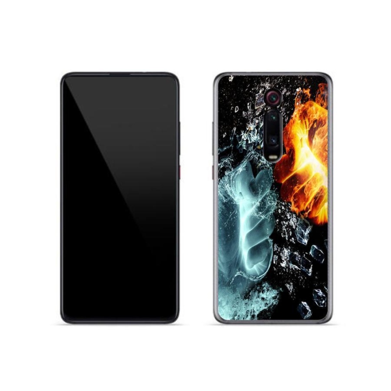 Gelový kryt mmCase na mobil Xiaomi Mi 9T - voda a oheň