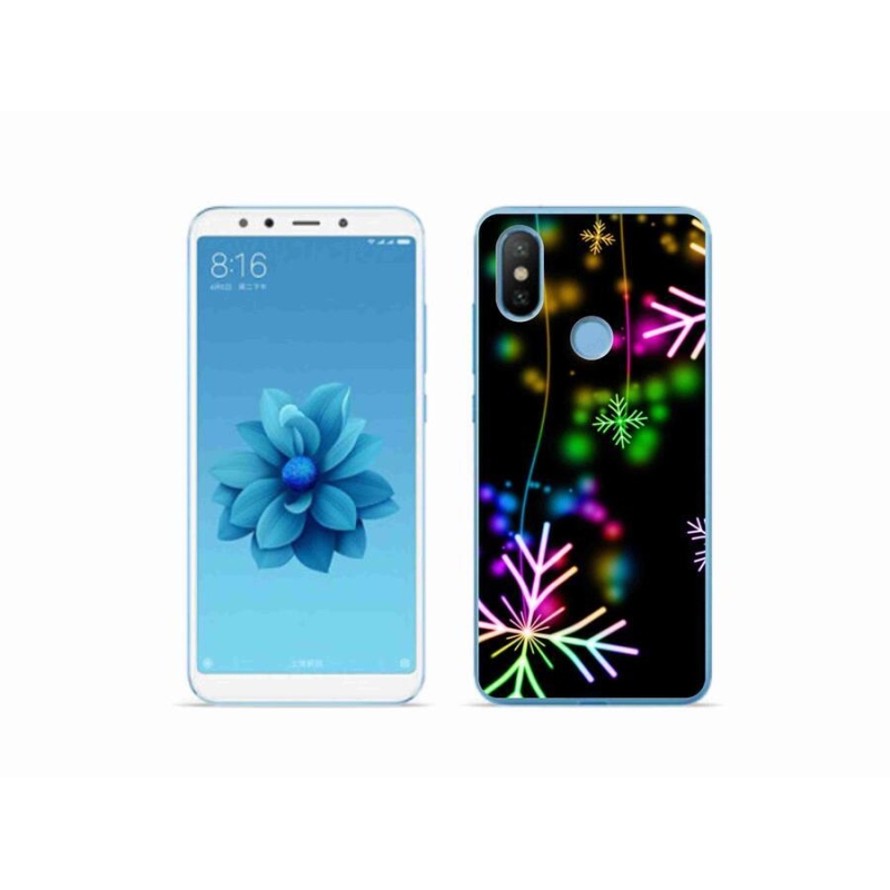 Gelový kryt mmCase na mobil Xiaomi Mi A2 - barevné vločky