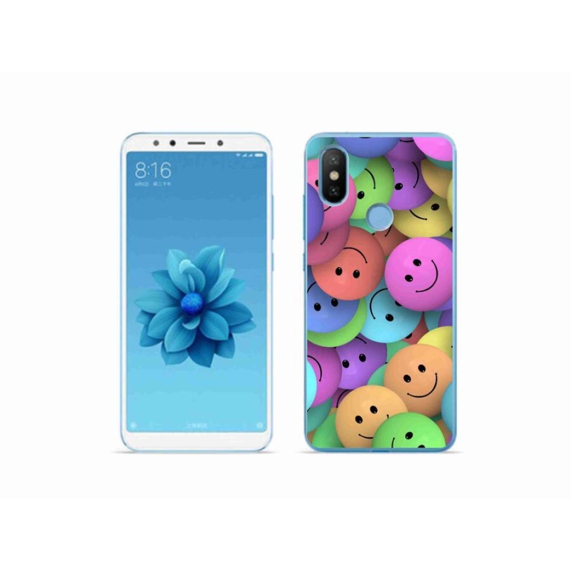 Gelový kryt mmCase na mobil Xiaomi Mi A2 - barevní smajlíci