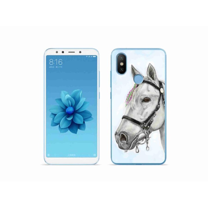 Gelový kryt mmCase na mobil Xiaomi Mi A2 - bílý kůň 1