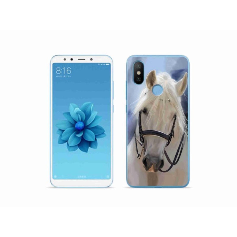 Gelový kryt mmCase na mobil Xiaomi Mi A2 - bílý kůň