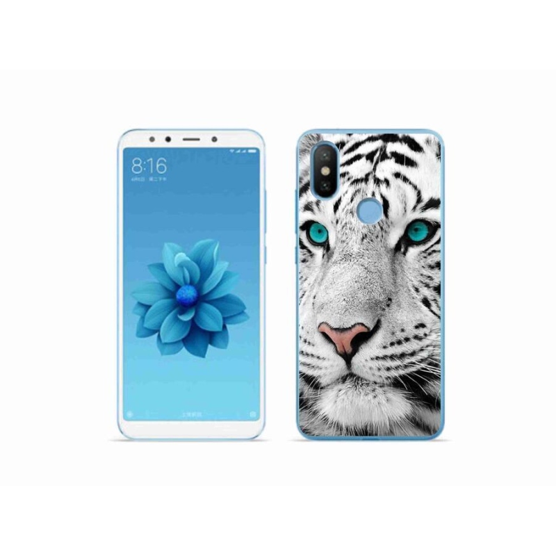 Gelový kryt mmCase na mobil Xiaomi Mi A2 - bílý tygr