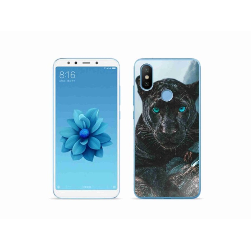 Gelový kryt mmCase na mobil Xiaomi Mi A2 - černý panter