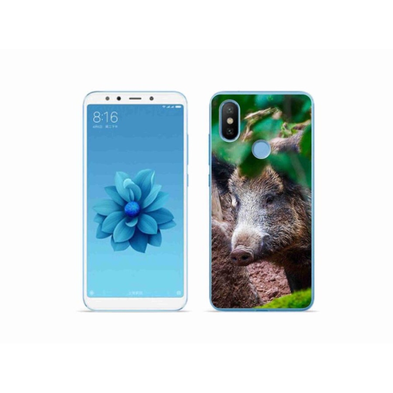Gelový kryt mmCase na mobil Xiaomi Mi A2 - divoké prase