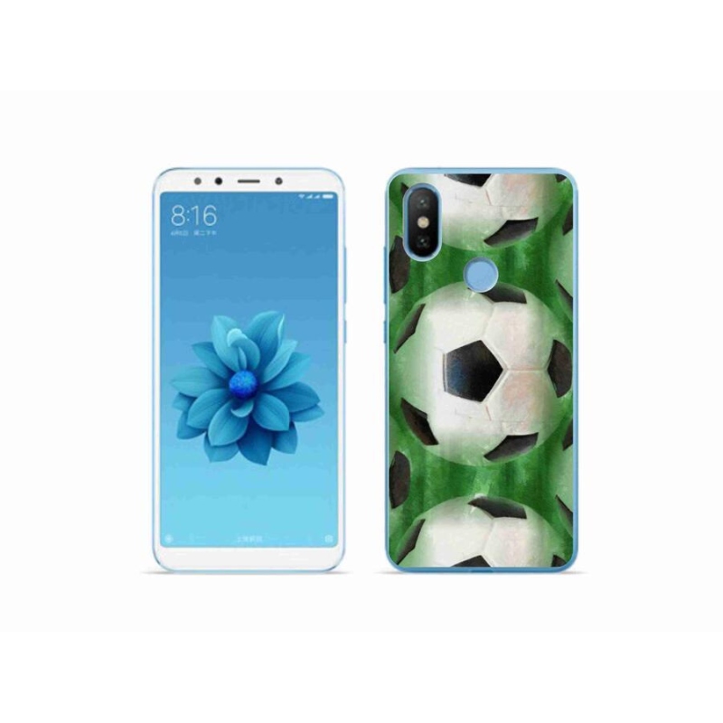 Gelový kryt mmCase na mobil Xiaomi Mi A2 - fotbalový míč