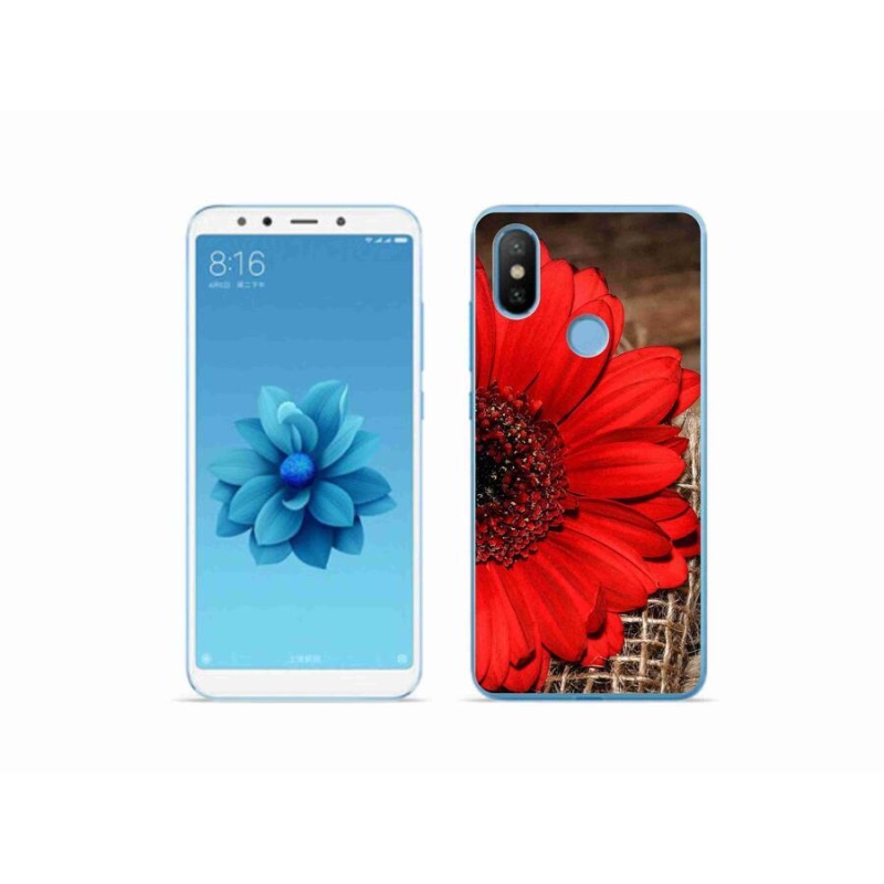 Gelový kryt mmCase na mobil Xiaomi Mi A2 - gerbera