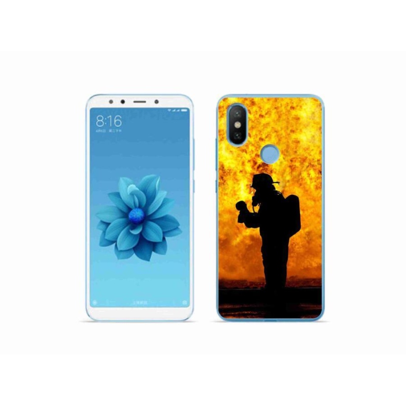 Gelový kryt mmCase na mobil Xiaomi Mi A2 - hasič