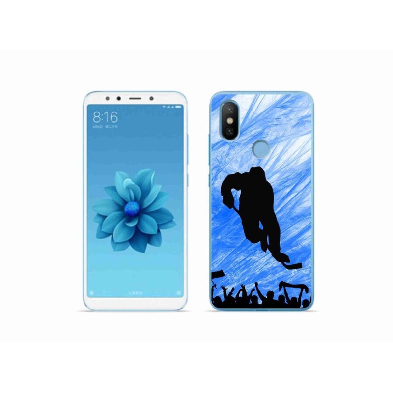 Gelový kryt mmCase na mobil Xiaomi Mi A2 - hokejový hráč