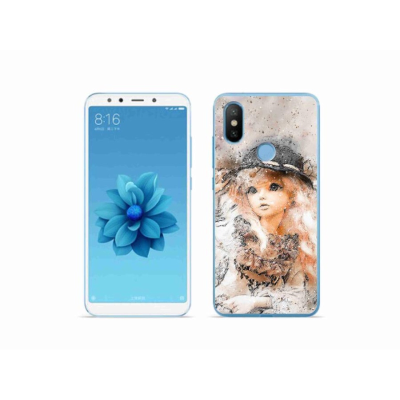 Gelový kryt mmCase na mobil Xiaomi Mi A2 - holčička s kloboukem