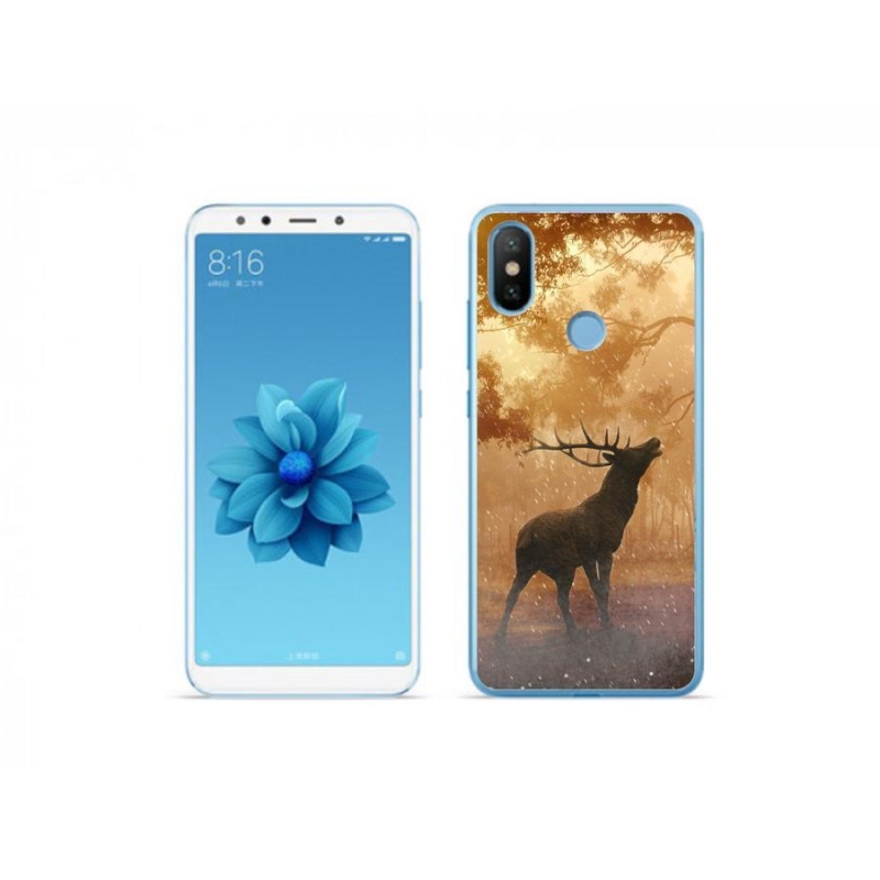 Gelový kryt mmCase na mobil Xiaomi Mi A2 - jelen v říji
