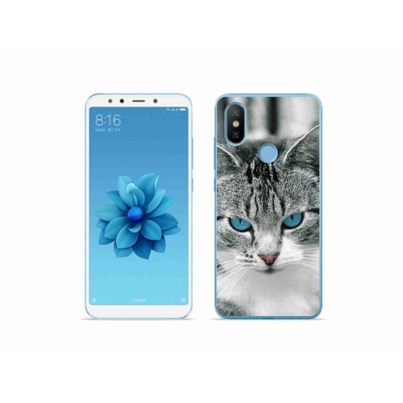Gelový kryt mmCase na mobil Xiaomi Mi A2 - kočičí pohled 1