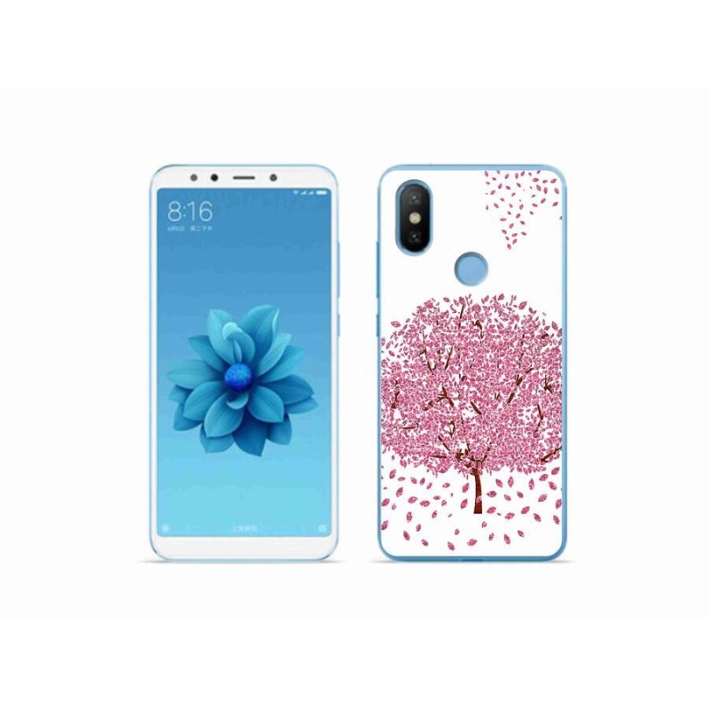 Gelový kryt mmCase na mobil Xiaomi Mi A2 - kreslený strom s listy