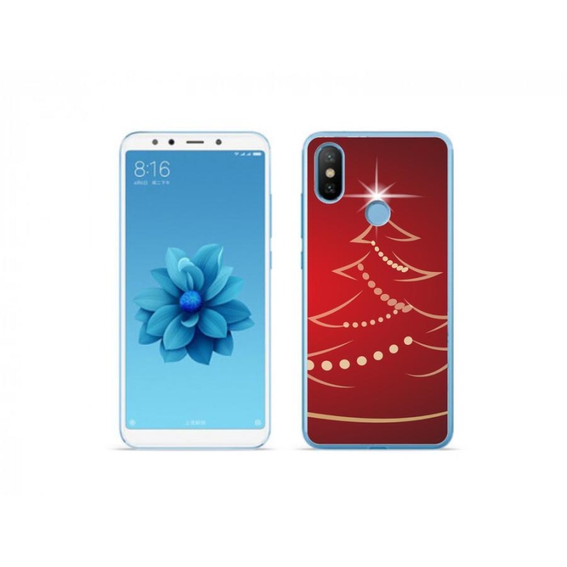 Gelový kryt mmCase na mobil Xiaomi Mi A2 - kreslený vánoční stromek