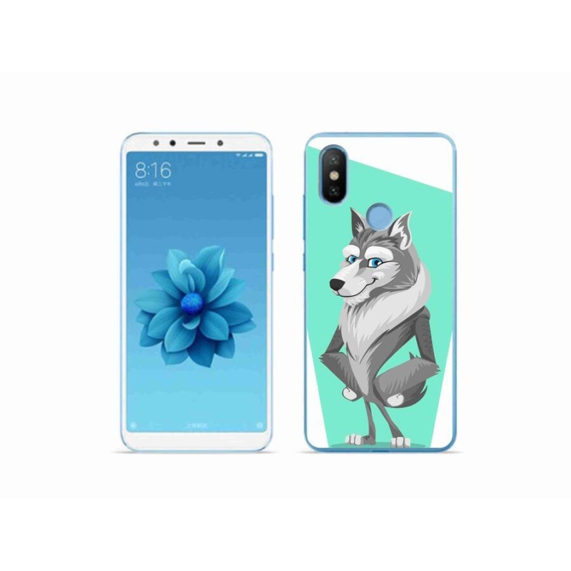 Gelový kryt mmCase na mobil Xiaomi Mi A2 - kreslený vlk