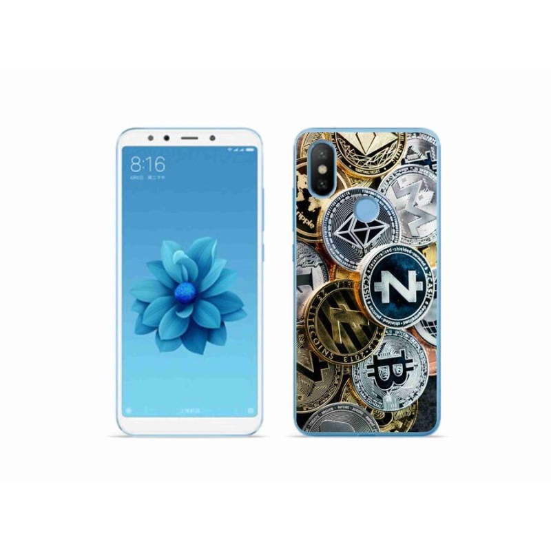 Gelový kryt mmCase na mobil Xiaomi Mi A2 - kryptoměny