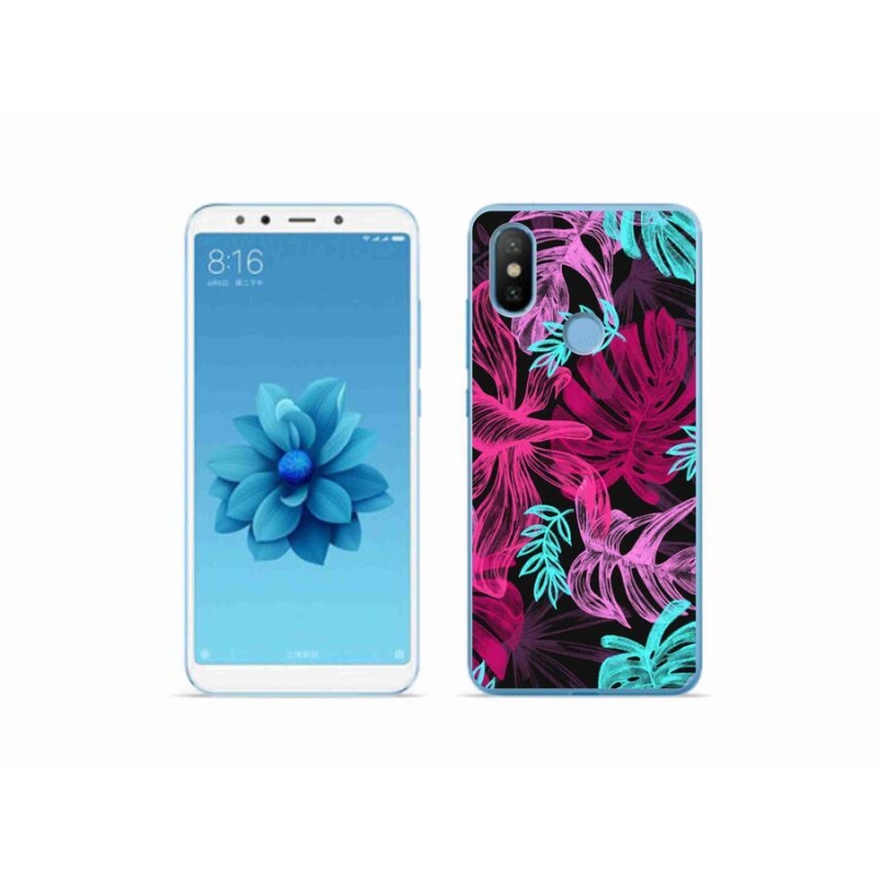 Gelový kryt mmCase na mobil Xiaomi Mi A2 - květiny 1