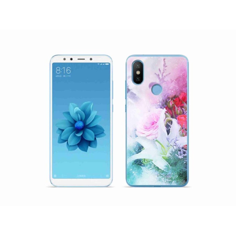 Gelový kryt mmCase na mobil Xiaomi Mi A2 - květiny 4