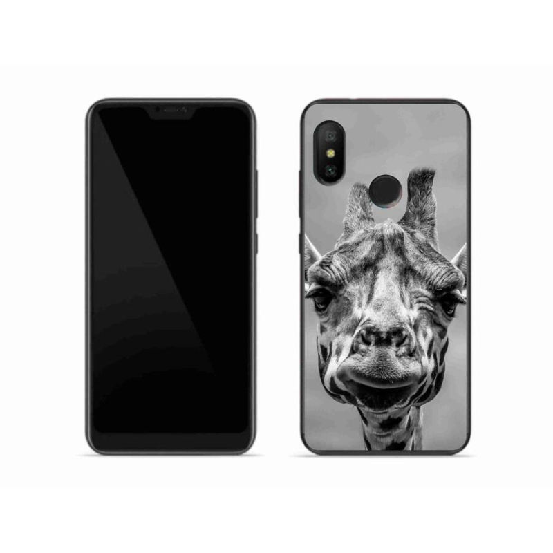 Gelový kryt mmCase na mobil Xiaomi Mi A2 Lite - černobílá žirafa