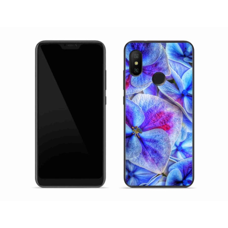 Gelový kryt mmCase na mobil Xiaomi Mi A2 Lite - modré květy 1