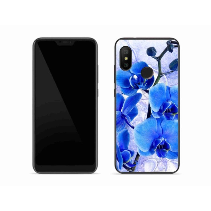 Gelový kryt mmCase na mobil Xiaomi Mi A2 Lite - modré květy