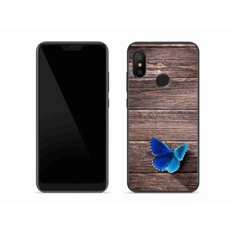 Gelový kryt mmCase na mobil Xiaomi Mi A2 Lite - modrý motýl 1