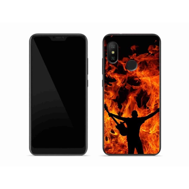 Gelový kryt mmCase na mobil Xiaomi Mi A2 Lite - muzikant a oheň