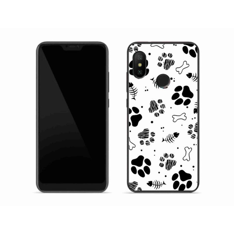 Gelový kryt mmCase na mobil Xiaomi Mi A2 Lite - psí tlapky 1