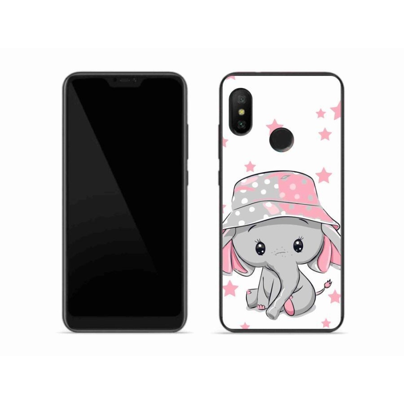 Gelový kryt mmCase na mobil Xiaomi Mi A2 Lite - růžový slon