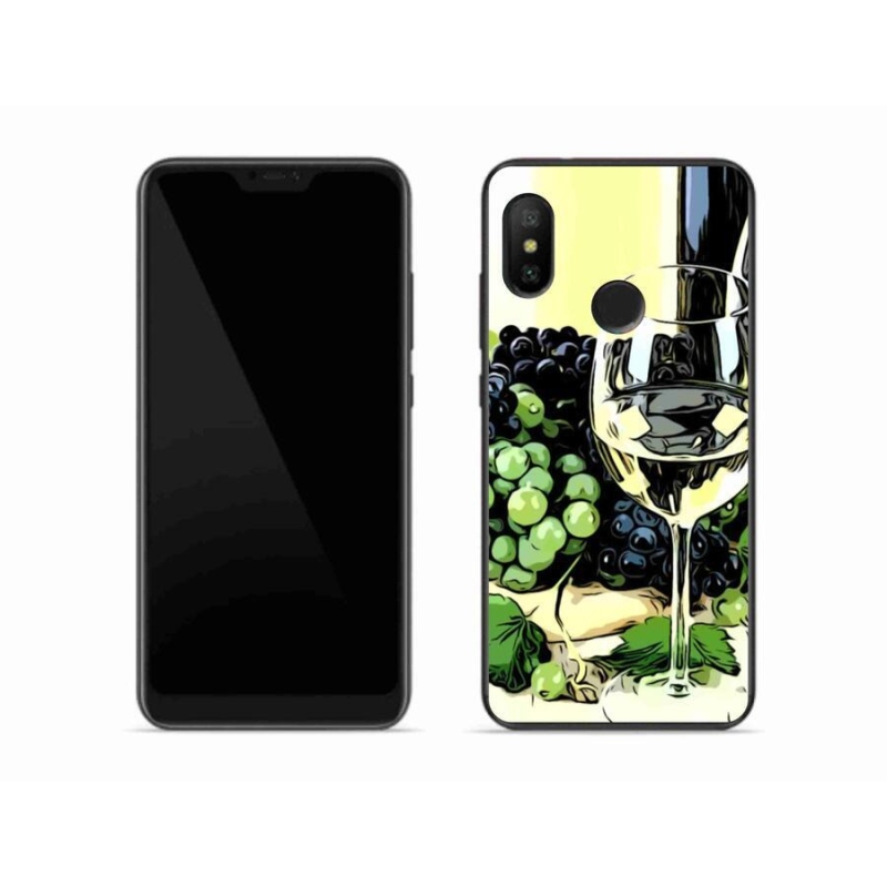 Gelový kryt mmCase na mobil Xiaomi Mi A2 Lite - sklenka vína
