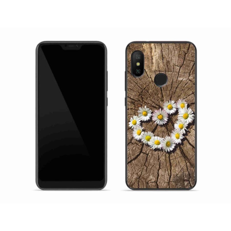Gelový kryt mmCase na mobil Xiaomi Mi A2 Lite - srdce z kopretin