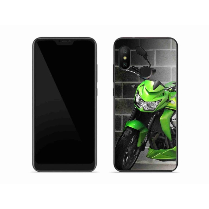 Gelový kryt mmCase na mobil Xiaomi Mi A2 Lite - zelená motorka
