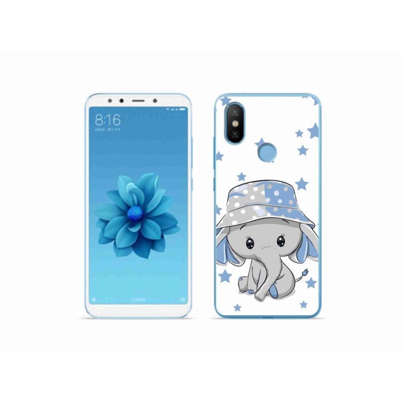 Gelový kryt mmCase na mobil Xiaomi Mi A2 - modrý slon