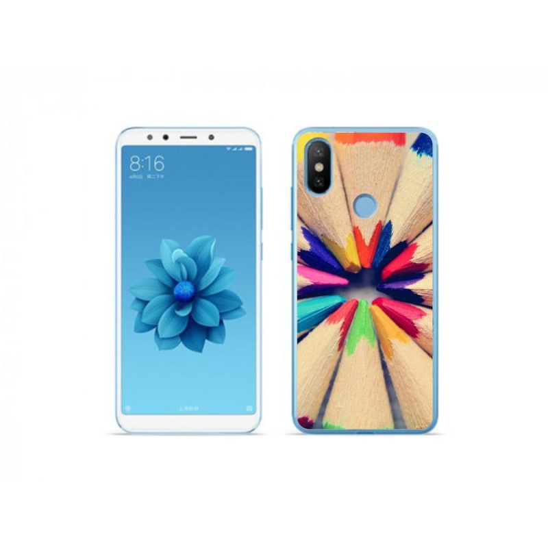 Gelový kryt mmCase na mobil Xiaomi Mi A2 - pastelky