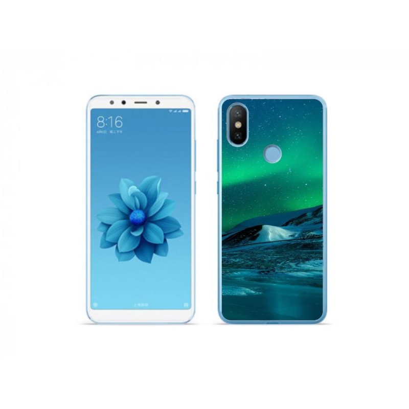 Gelový kryt mmCase na mobil Xiaomi Mi A2 - polární záře
