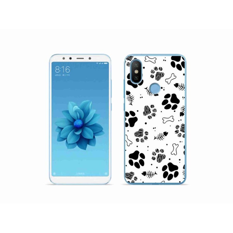 Gelový kryt mmCase na mobil Xiaomi Mi A2 - psí tlapky 1