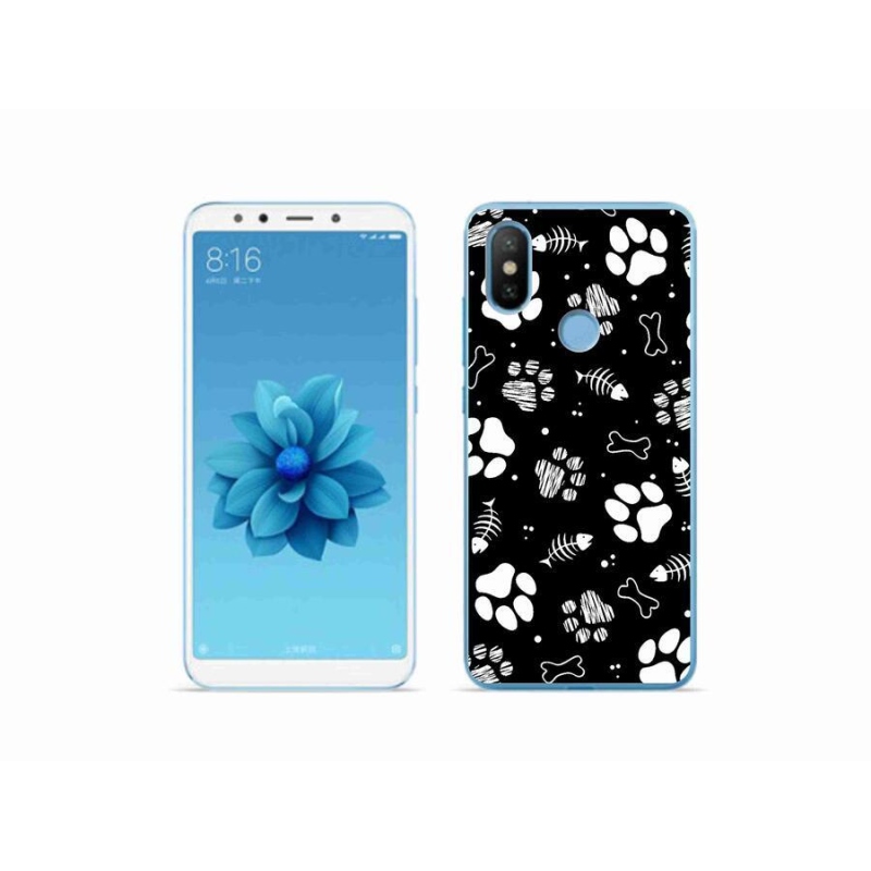 Gelový kryt mmCase na mobil Xiaomi Mi A2 - psí tlapky