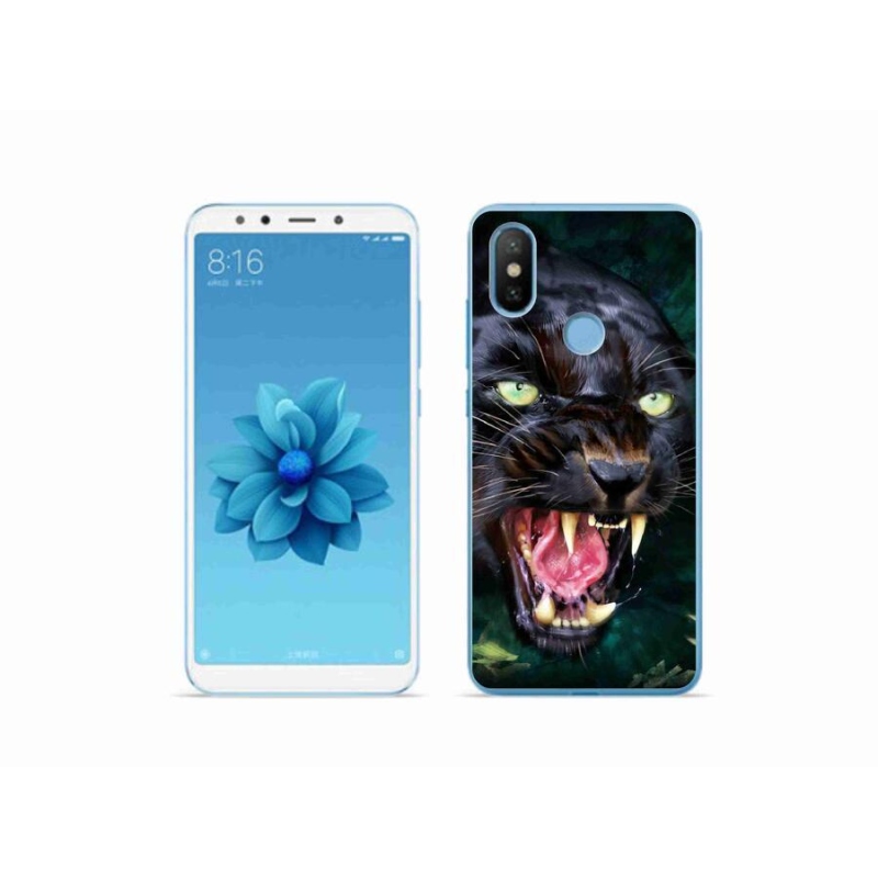 Gelový kryt mmCase na mobil Xiaomi Mi A2 - rozzuřený černý panter