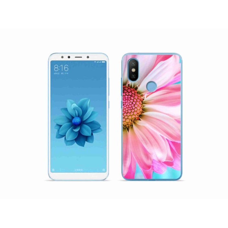 Gelový kryt mmCase na mobil Xiaomi Mi A2 - růžová květina