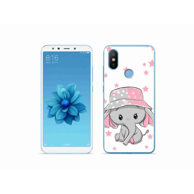 Gelový kryt mmCase na mobil Xiaomi Mi A2 - růžový slon