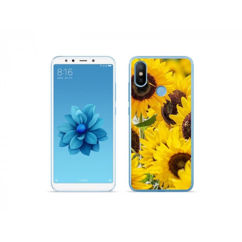 Gelový kryt mmCase na mobil Xiaomi Mi A2 - slunečnice
