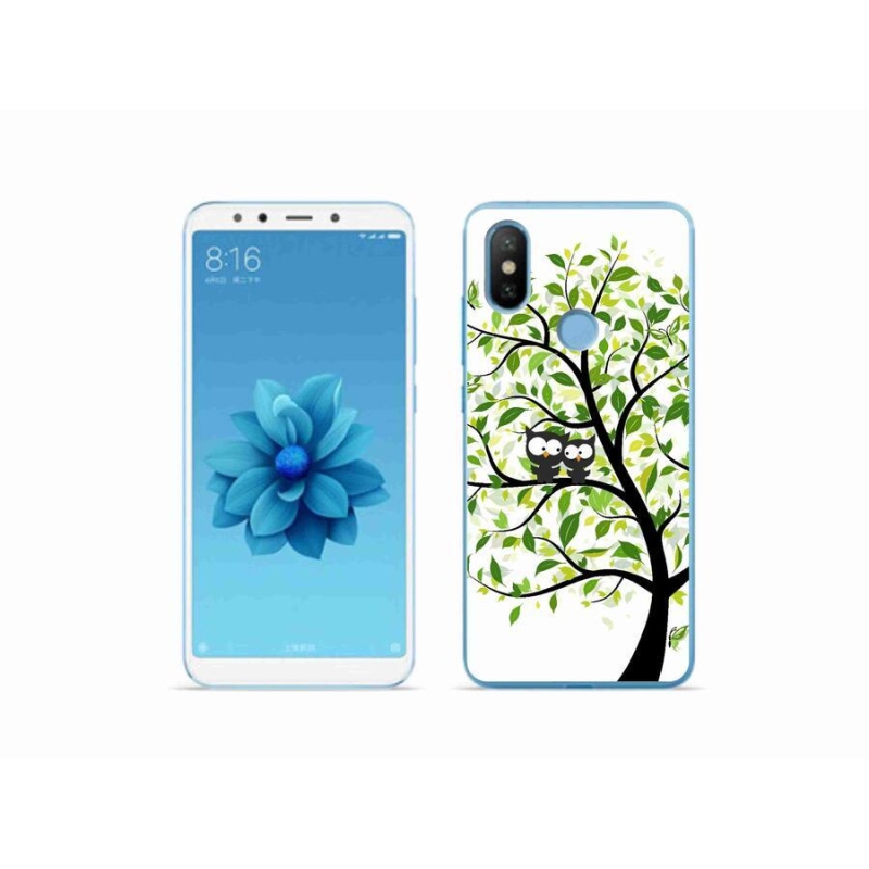Gelový kryt mmCase na mobil Xiaomi Mi A2 - sovičky na stromě