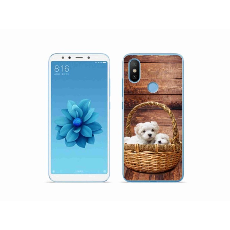 Gelový kryt mmCase na mobil Xiaomi Mi A2 - štěňátka