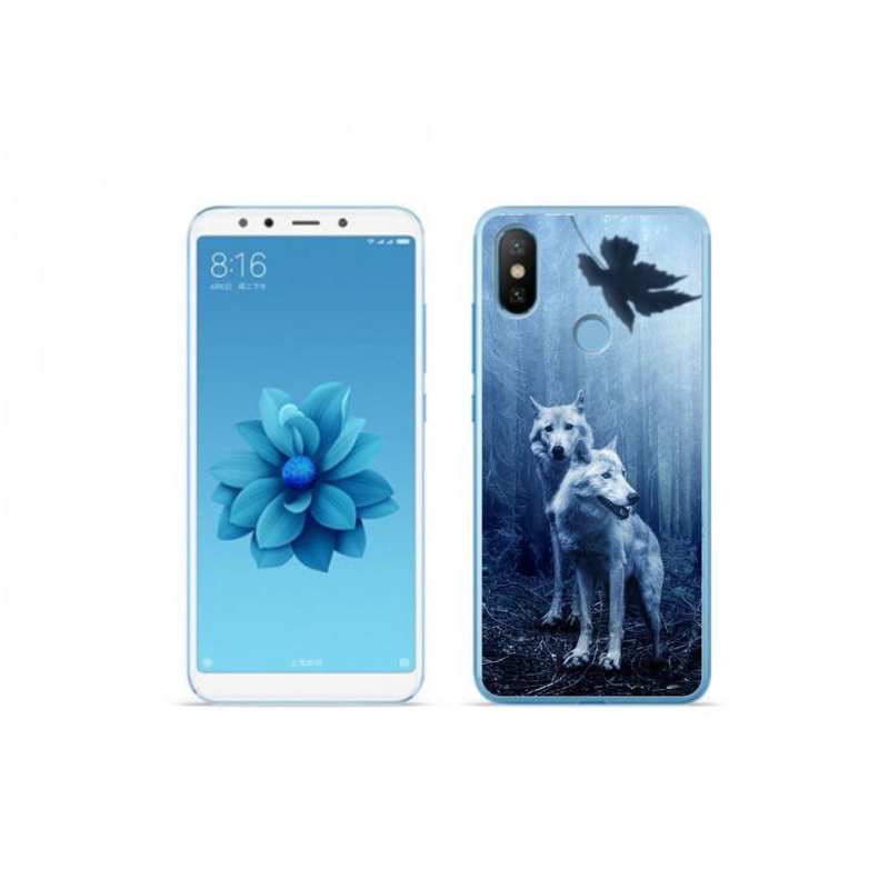 Gelový kryt mmCase na mobil Xiaomi Mi A2 - vlci v lese