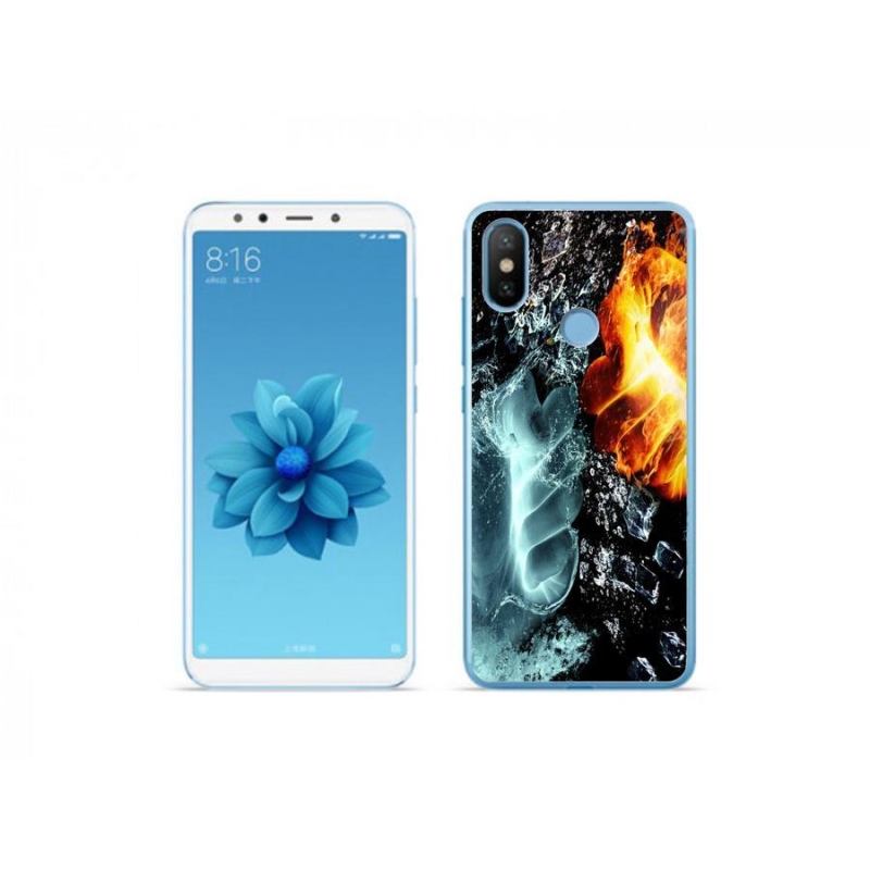 Gelový kryt mmCase na mobil Xiaomi Mi A2 - voda a oheň