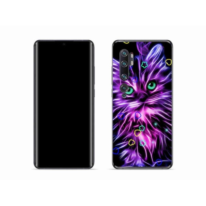 Gelový kryt mmCase na mobil Xiaomi Mi Note 10 - abstraktní kočka