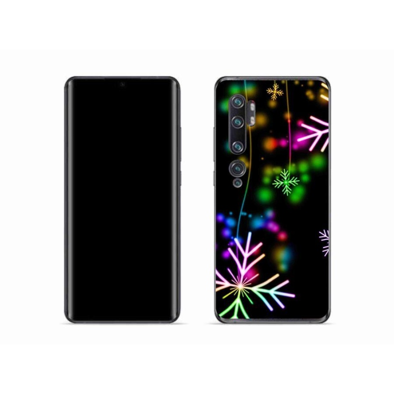 Gelový kryt mmCase na mobil Xiaomi Mi Note 10 - barevné vločky