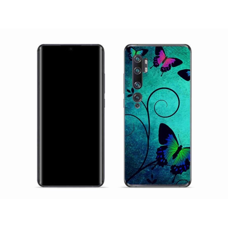 Gelový kryt mmCase na mobil Xiaomi Mi Note 10 - barevní motýli
