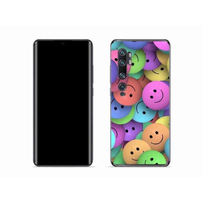Gelový kryt mmCase na mobil Xiaomi Mi Note 10 - barevní smajlíci