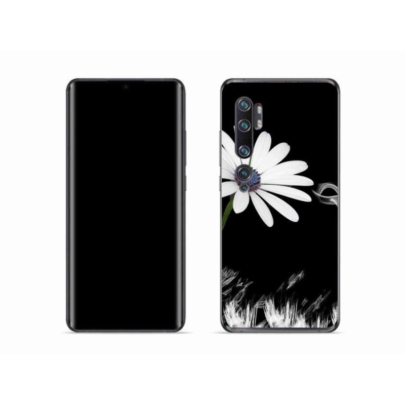 Gelový kryt mmCase na mobil Xiaomi Mi Note 10 - bílá květina