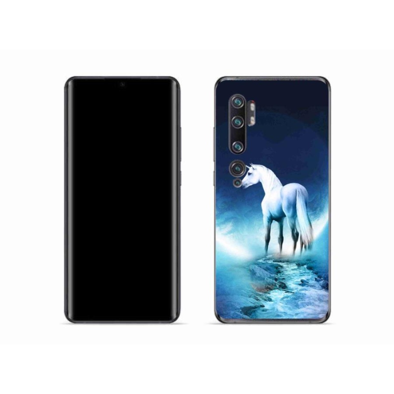 Gelový kryt mmCase na mobil Xiaomi Mi Note 10 - bílý jednorožec